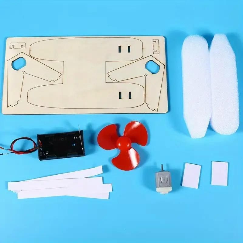 DIY Hovercraft Wind Boat Assembly Toy for Kids